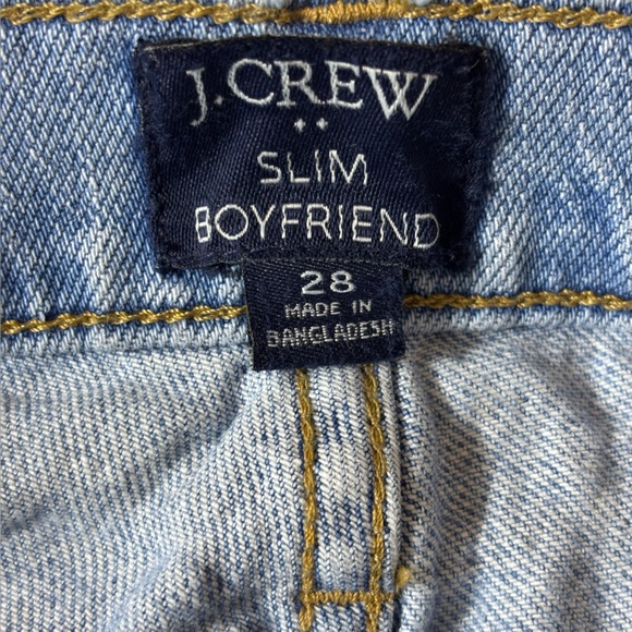 J Crew Cropped Jeans Slim Boyfriend Light Wash Hi Rise Ankle Capri Blue Size 28 - Picture 7 of 12